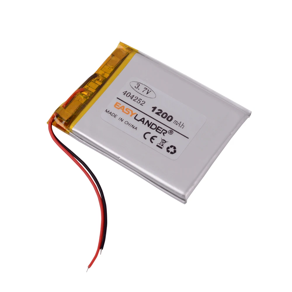404252 3,7 V 1200mAh перезаряжаемый полимерный аккумулятор для 3,7 V 404252 PLUG MP3 MP4 MP5 Lampe Динамик игрушки мобильный полимерный аккумулятор