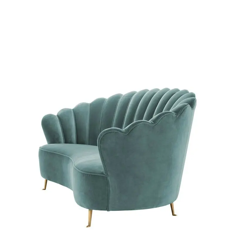 Foshan Modern Design Messina Curved Couch Luxury Hotel and Home Furniture