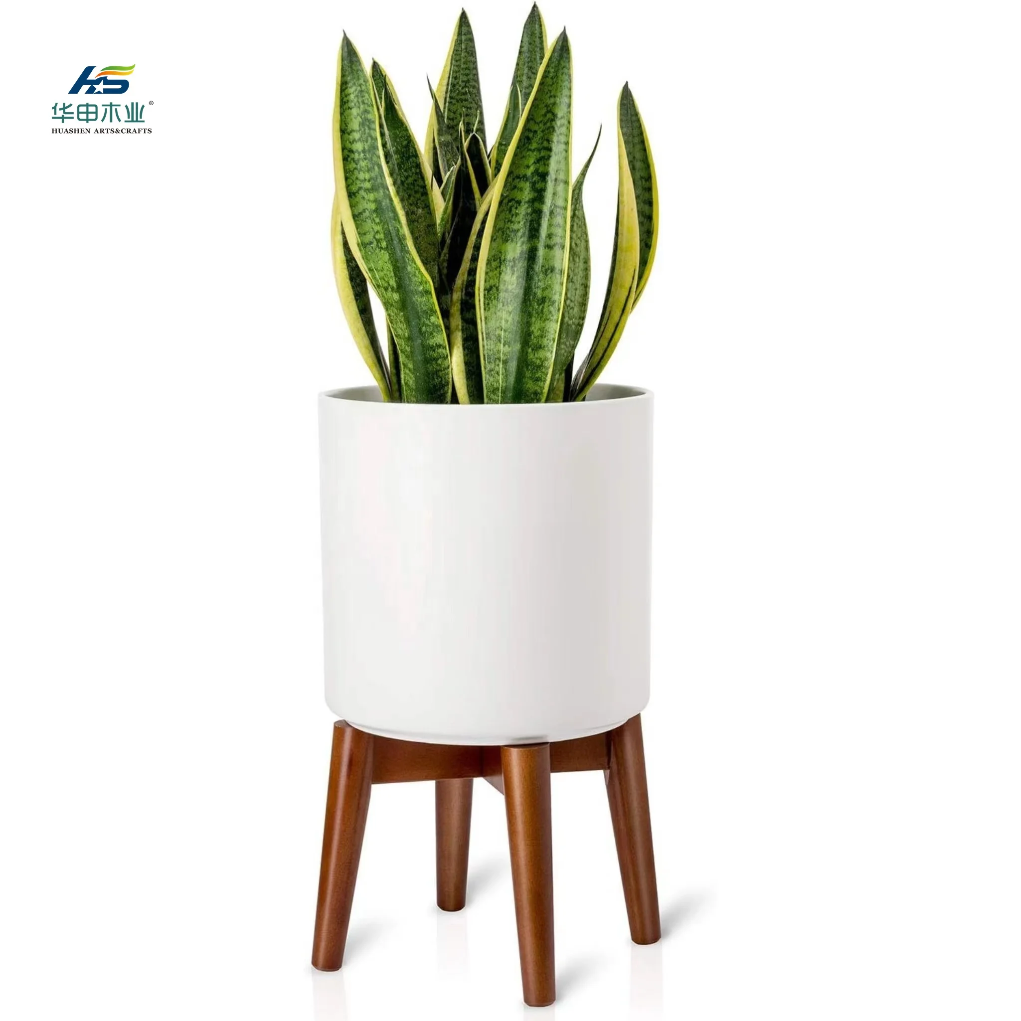 Modern Flower & Plant Pot Holder Adjustable Wood Plant Stand Mid Century modern Plant Stands for Indoor