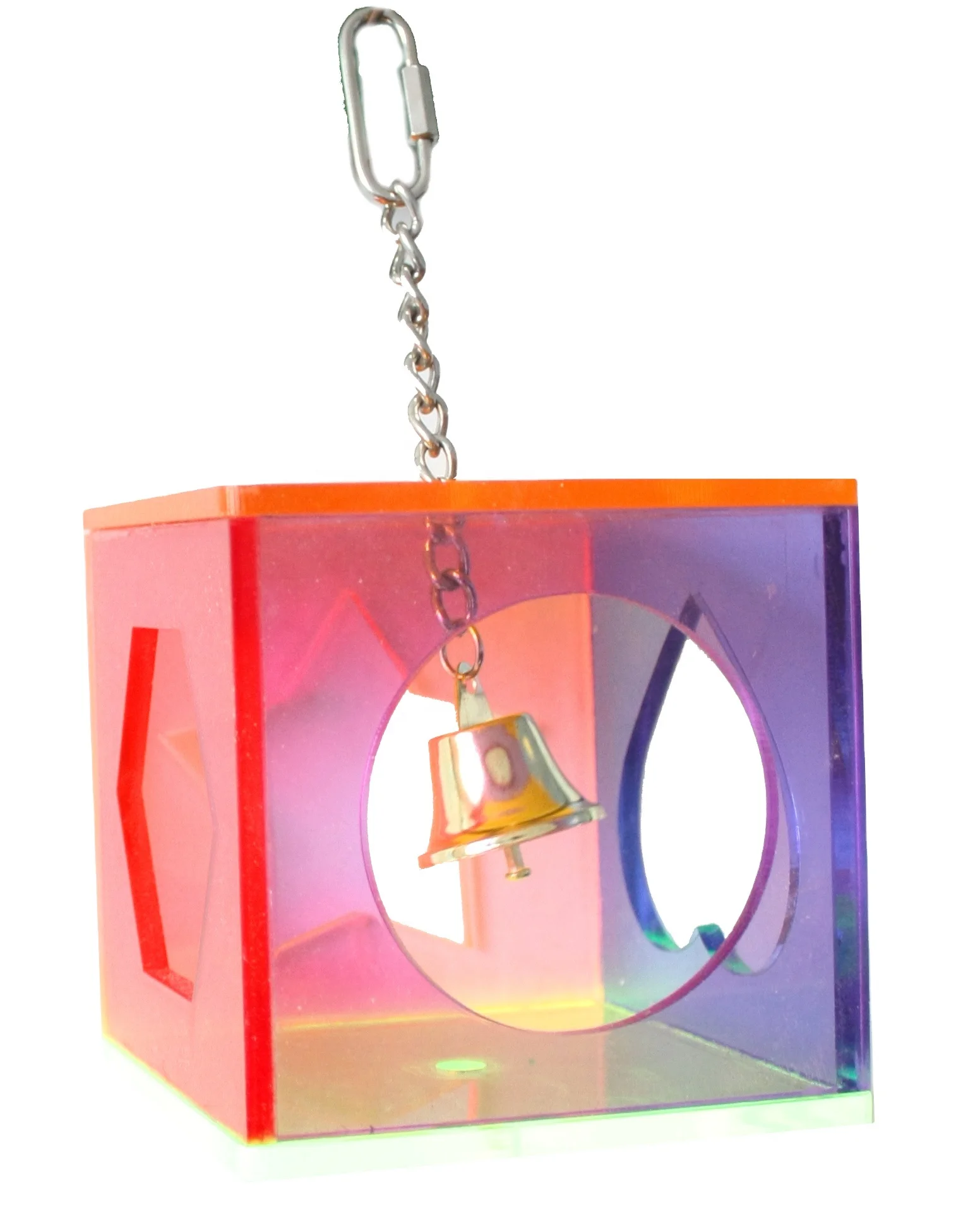 Acrylic bird toy six square star multi-layer foraging toy parrot climbing biter parakee  Ball feeder