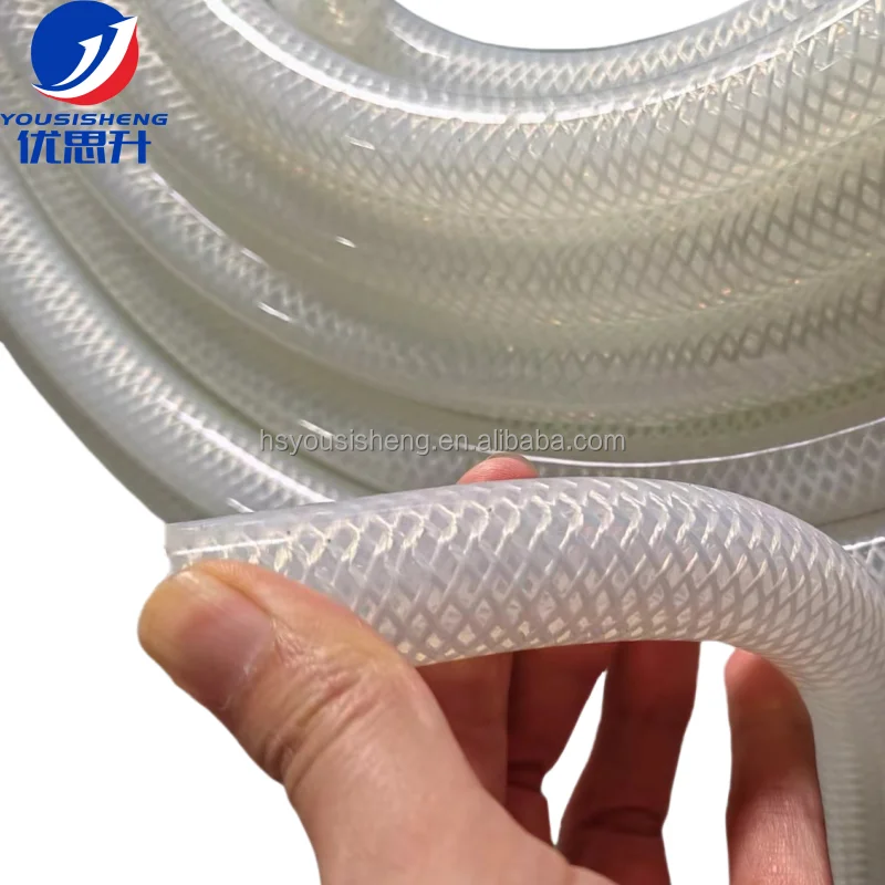 Customize Food Grade Silicone Hose Heat Resistant Explosion-proof Tube Double Layer Braided Rubber Hose Garden Watering Tube