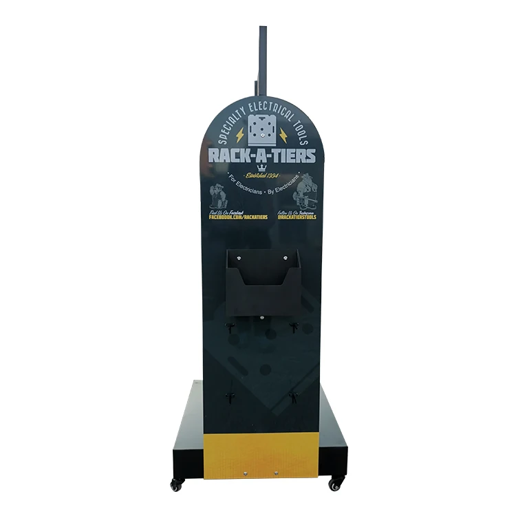 Custom Free Standing Wire Display Rack Metal Rotating Floor Hanging Display Stands With Hook