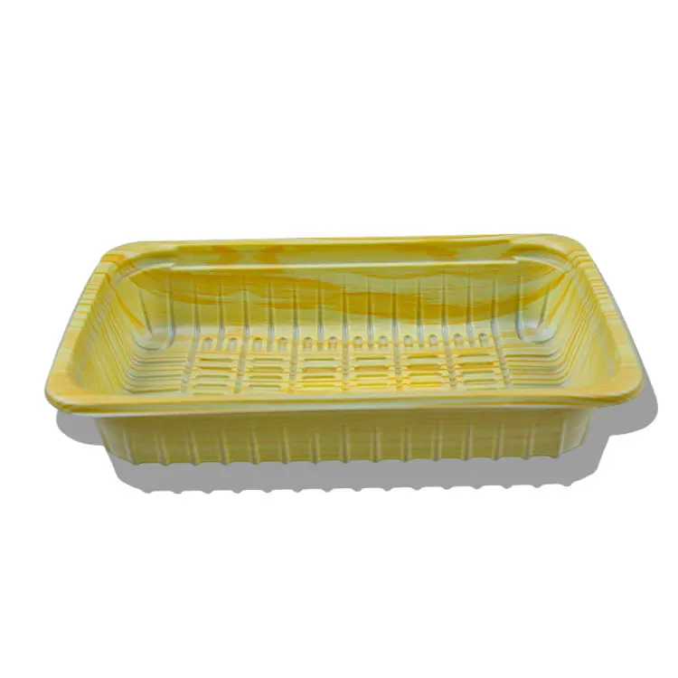 Eco-Friendly recyclable Plastic Packaging  plate Rectangular Disposable Biodegradable Food Tray  Food Waterproof Food Plate