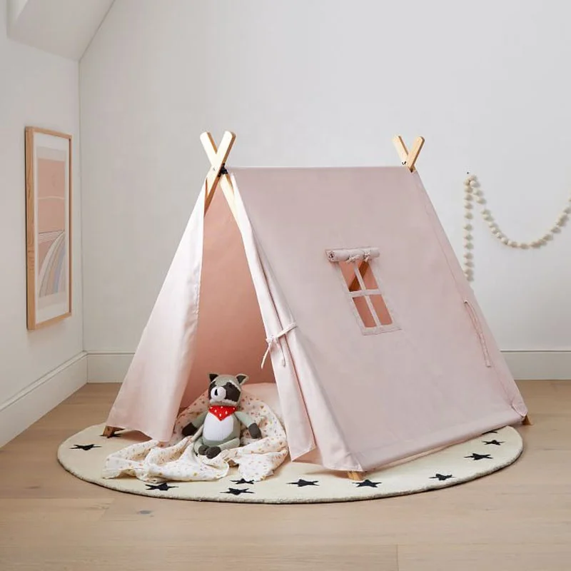 Asweets Kids Indoor Cotton Canvas Teepee A Frame Playhouse Play House Tent