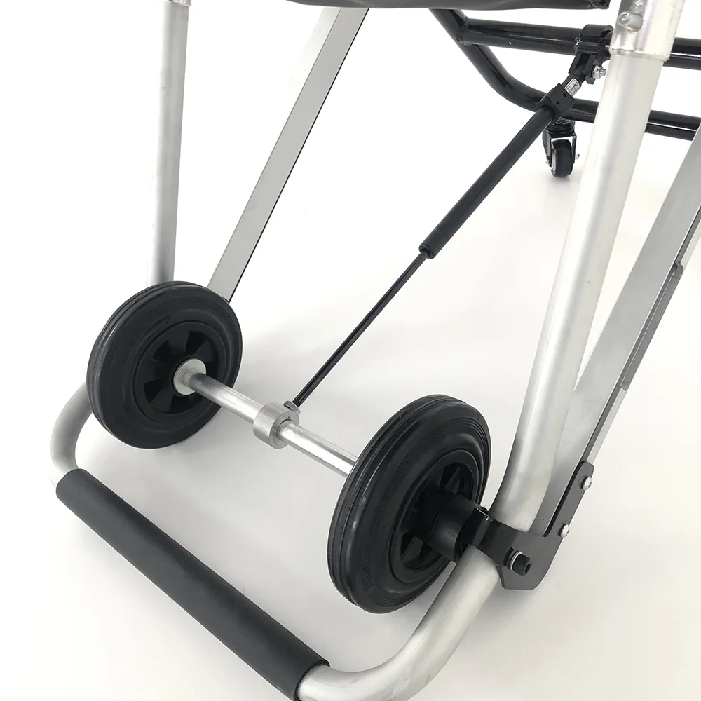 Foldable stretcher belt stair climbing wheelchair evacuation chair