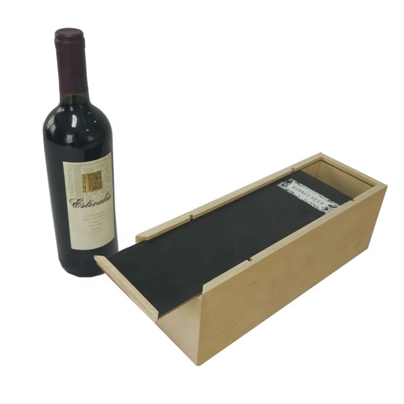 Высококачественные деревянные коробки для вина с раздвижной крышкой оптом