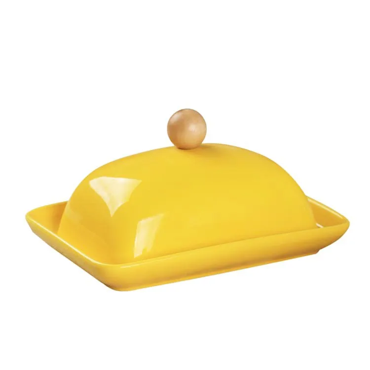 Home and Kitchen Colorful Porcelain Cheese Box Butter Keeper Butter Holder Container Ceramic Butter Dish with Lid