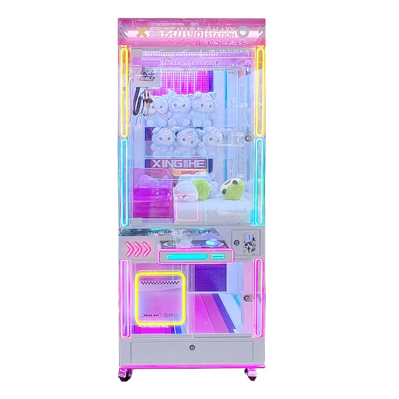 Shopping malls put doll machine can be remote control OEM can be cashed in coin grabbing machine