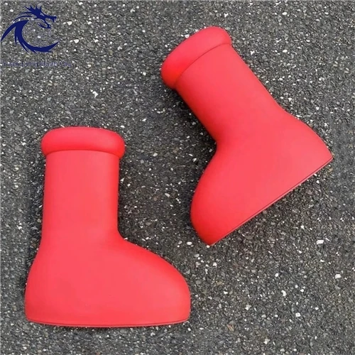 2023 New Design Latest  Red boots Wholesale Sneaker Mid-Leg Boots Custom Wave Body Big Red Boots