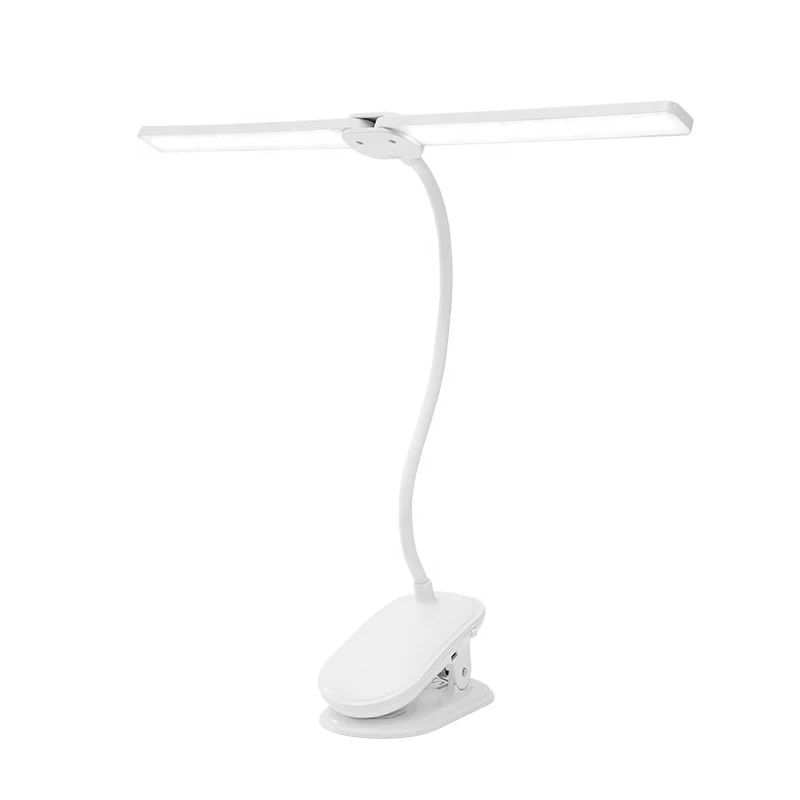 LED Dimming Student Learning Usb Charging Plug-In Radio Lamp Double-Head Study desk Table Lamp