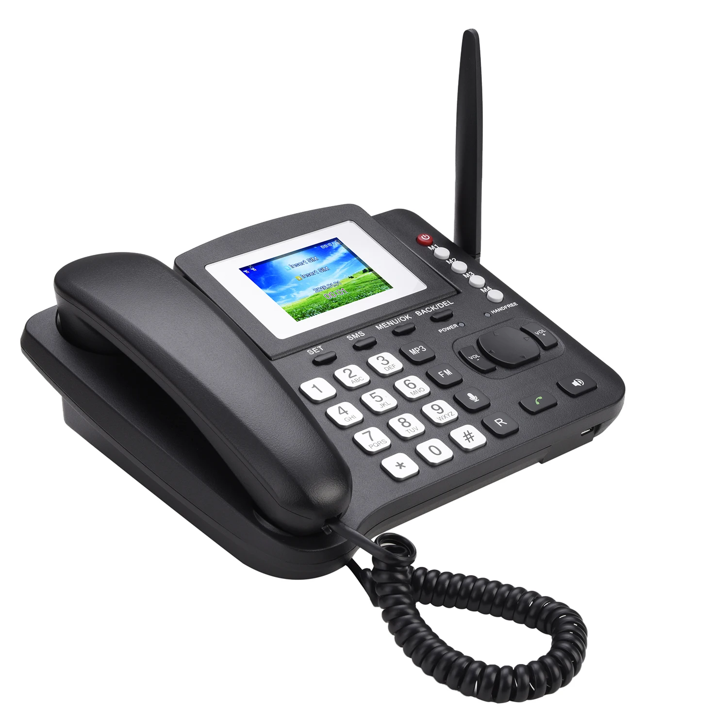 LS980 OEM Sim Card SMS FM radio for Home office 2G cordless phone Fixed Wireless Phone