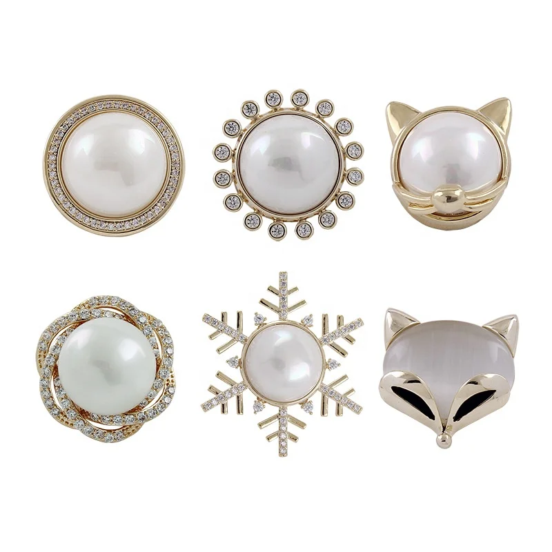 Cubic zirconia Zircon brand name keronsang dragon magnetic horse custom name crown cat Magnet Pins Brooch