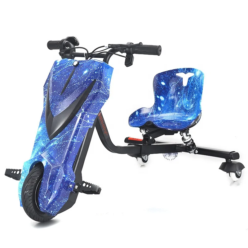 3 Wheels Motorized Drift Trike Drifting Crazy Cart Go Kart Electric Tricycle Scooter for Kids Adults