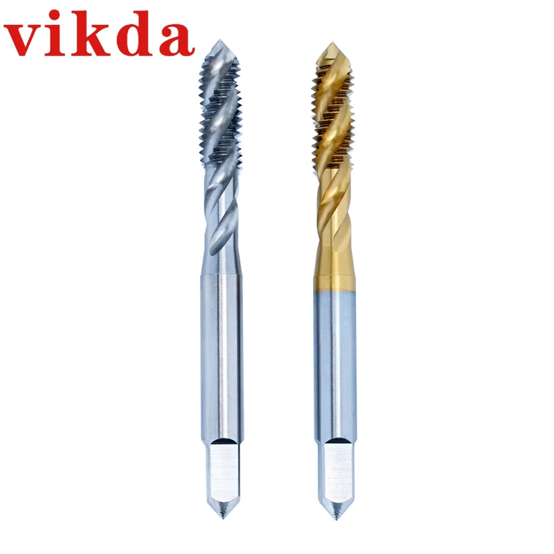 VIKDA HSS M35 спиральные канавки/Спиральные краны с Оловянным покрытием