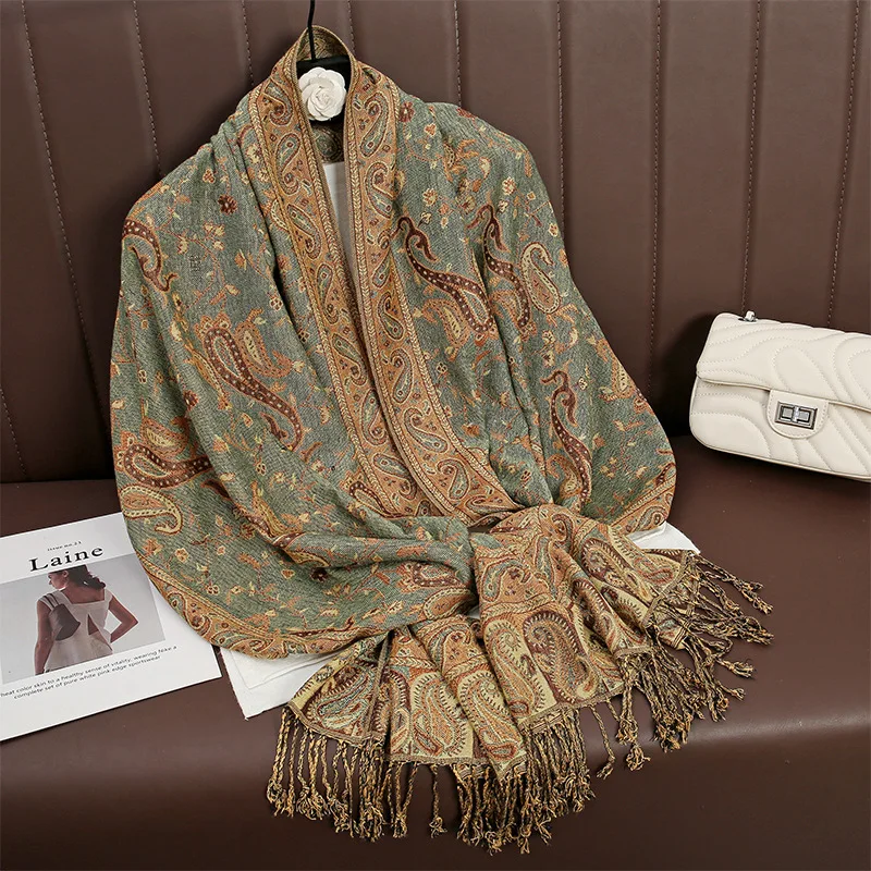 High quality pashmina scarf paisley chinese style lady fashion shawls Scarf