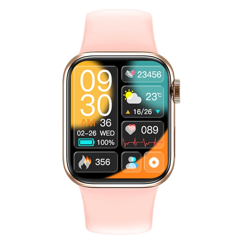 Free Shipping Blood Oxygen Heart Rate Tracking IP68 Waterpoof Smart Watch M Seven Black