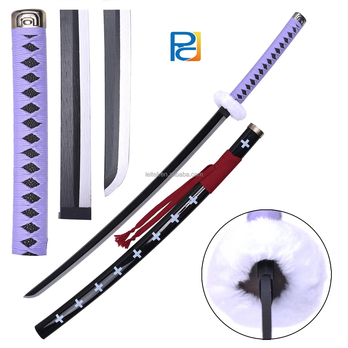 Wholesale 103cm Bamboo Blade Sword Cosplay Wooden toys Anime Toy swords For Trafalgar law One piece nodachi shinobi