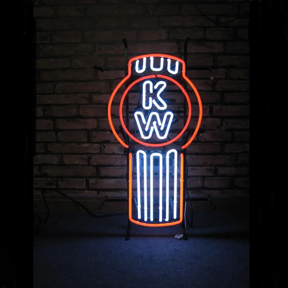 Oem factory chinese manufacturers custom logo neon light signs printing backing neon wall sign KW glass neon light