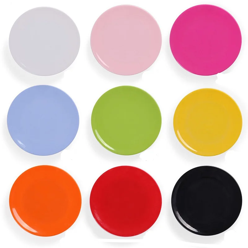 Pan Dinner plate Food Sushi Melamine Dish Rotary Plate Round Colorful Conveyor Belt Serving Plates Dinnerware