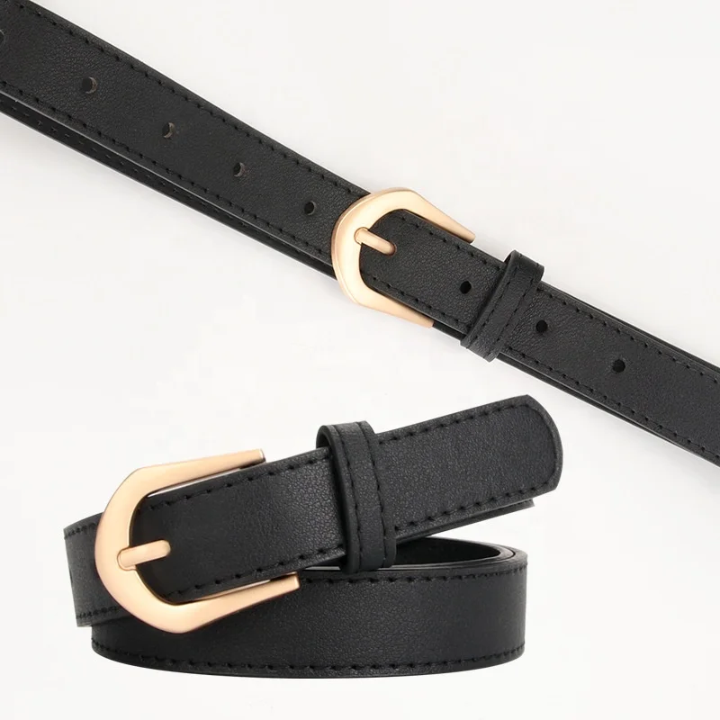 Alloy Pin Buckle Belts for Women PU Leather Waist Belts Ladies Waistband for Jeans