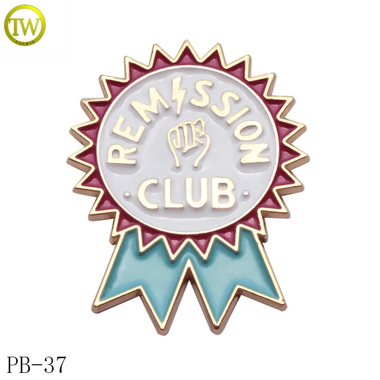 Custom garment label pins supplier die casting clothing accessory enamel logo button badge with butterfly pins