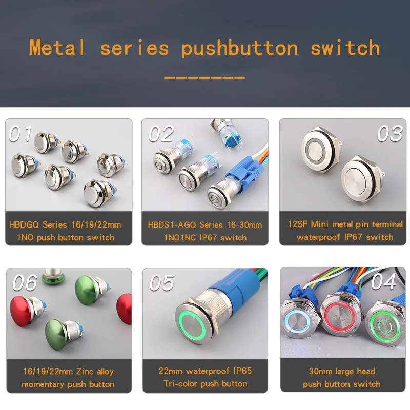 China button manufacturer waterproof anti vandal switch lighted metal pushbutton diameter 19 24v blue