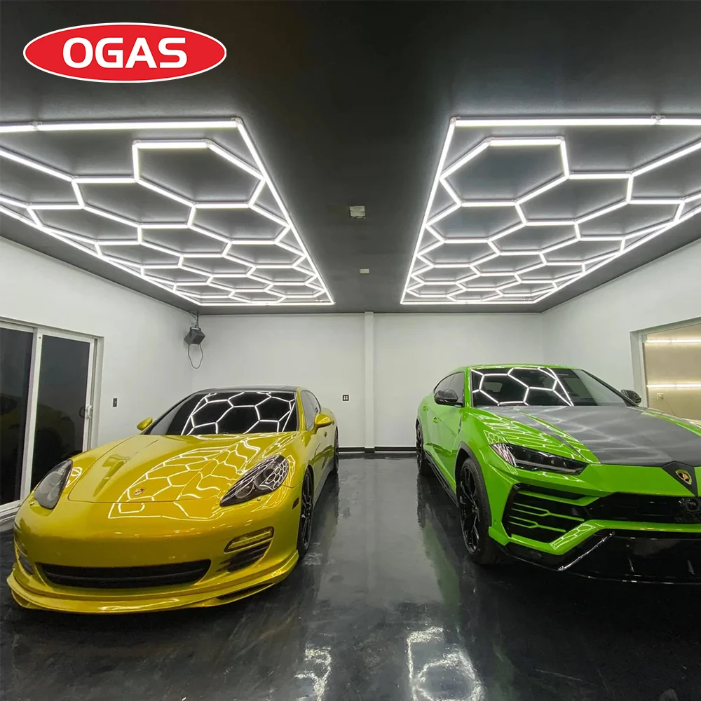 OGAS Car Detailing Workshop clothing store Led Lights Garage honeycomb Led hexagon lights Garage Work Light