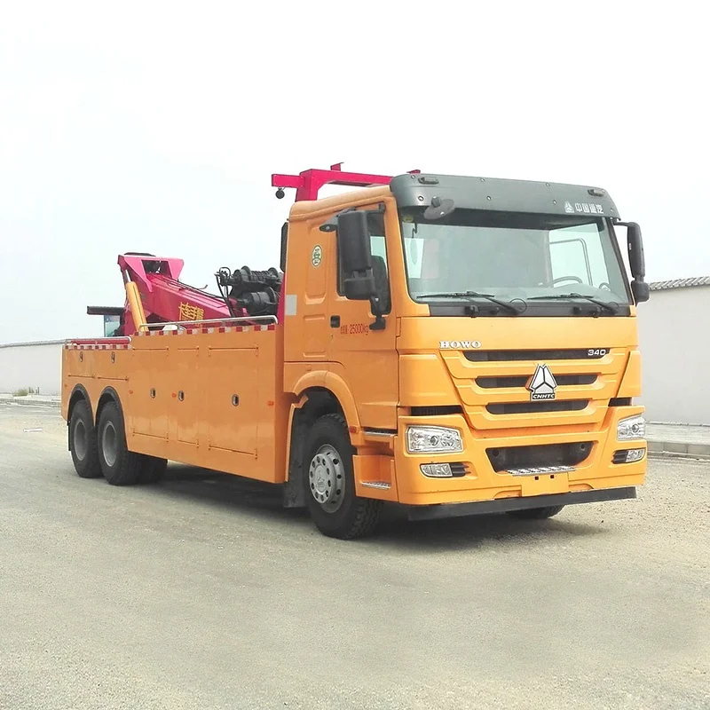 Hot Sale Sinotruk Howo 6x4 Heavy Duty 20 Ton Wrecker Towing Truck with Crane for Road Rescue