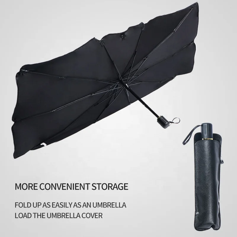 SHODA Interior Accessories Window Sunshade Cover Heat Insulation Protection Car Front Window Foldable Car Sunshade Umbrella