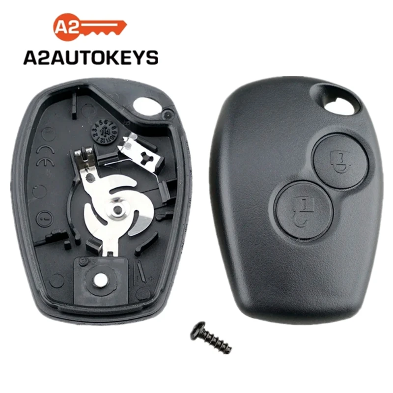 A2AUTOKEYS 2 Buttons Key Case For Renault Megane Modus Espace Laguna Duster Logan DACIA Sandero Fluence Clio Kango