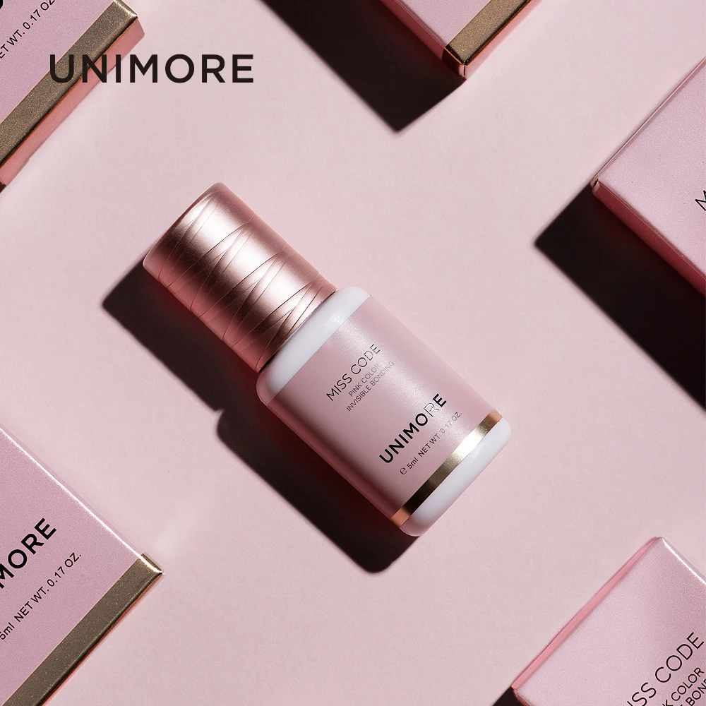 Unimore Waterproof Pink Glue Wholesale Custom Latex Free Private Label Eyelash Extension Lash Adhesive Eyelash Extension Glue