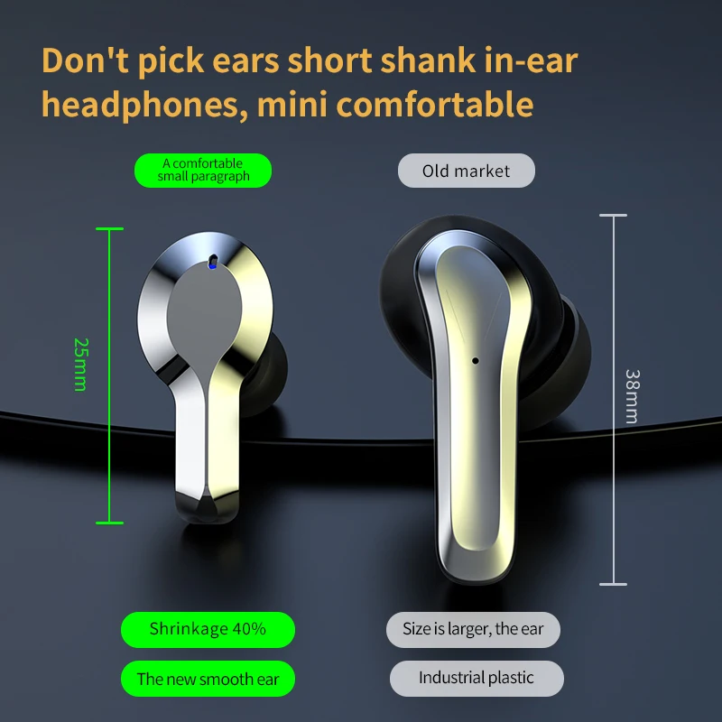 Q25 PRO Tws Wireless 5.3 Earphone Noise Canceling Headset 3D Stereo Sound Music In-Ear Earbuds Headphones For Android Ios Phone