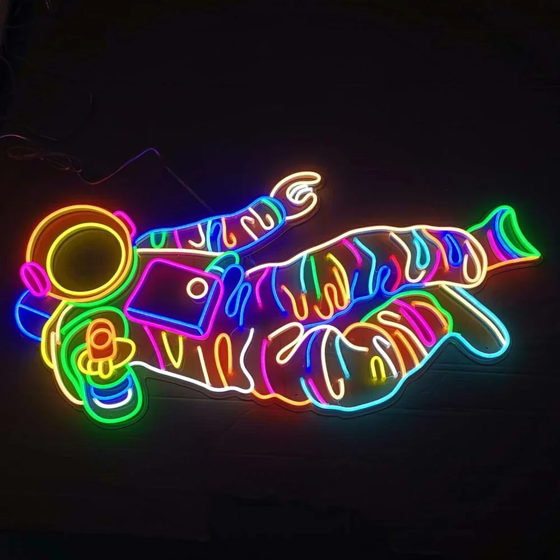 Hot sales New China neon sign Custom LED Flex NEON Letters Sign Multi-color Signal Color RGB