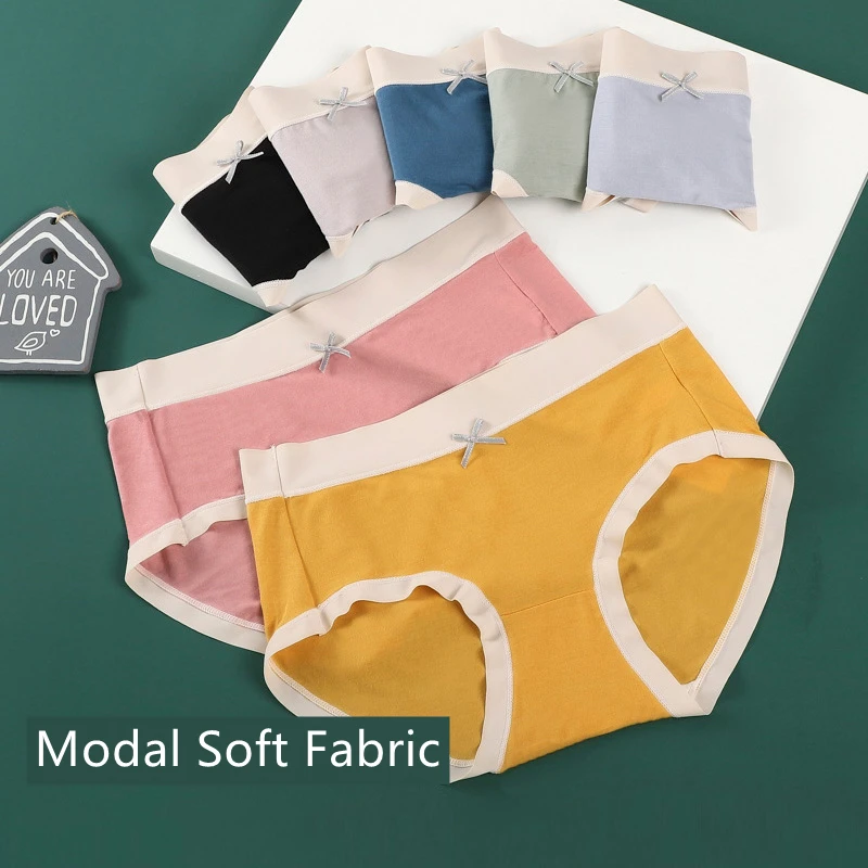 Super Soft Modal Ladies Pantys Custom Logo Mid-waist Women s Panties Briefs Japanese Cotton Crotch Boxers Underwear Women
