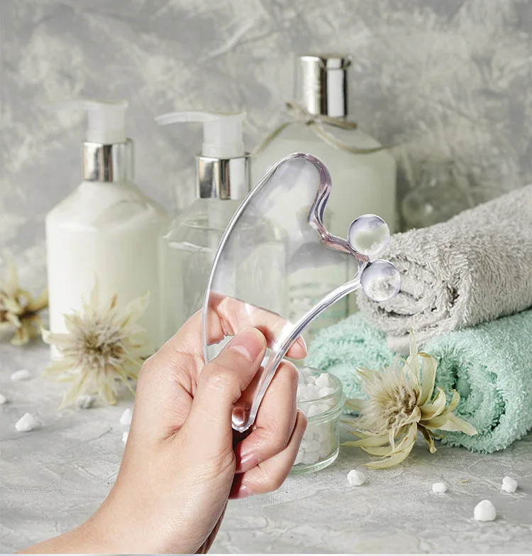 Body Facial Eye Scraping Acrylic Resin  Gua Sha Board  Acupuncture Massager