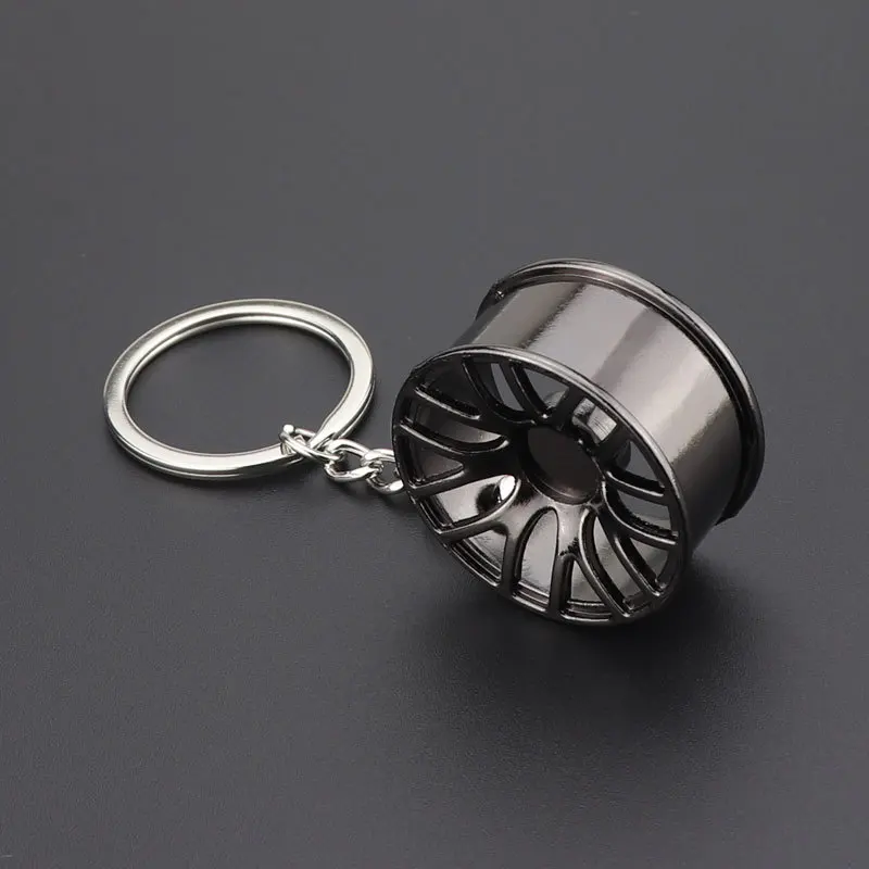 Car Parts Key Chains Car Accessories Keyfob Wheel Rim Tyre Keychain Auto Tire Keychain Auto Wheel Rim Keychain