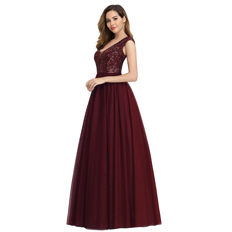 
Embroidery Tulle Prom Dress For Women Wedding Special Occassion 