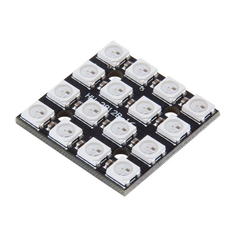 WS2812B RGB LED Ring 16 Bits WS2812 5050 RGB LED Lights With Integrated Driver Module 16bit LED Lamp Panel for Ardu