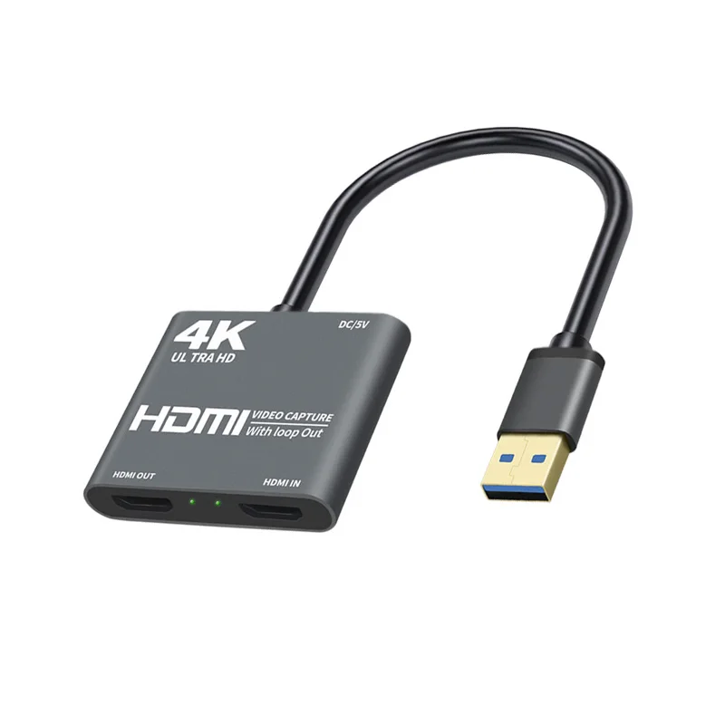 HDTV 4K HDMI видеозахват с разъемом преобразователь устройства с 2 портами HDMI на USB 2,0 для прямой/игровой трансляции