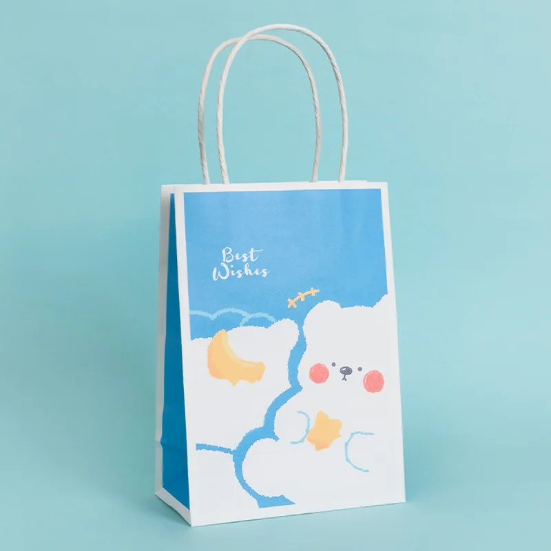 Wholesale Shopping Paper Bag Candy Chocolate Packaging Bags Cartoon Gift Paper Bag for Children Gift