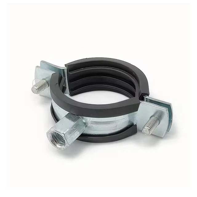 Salvador New ISO Certified Pipe Nut Clamp with Rubber SWD EPDM/PVC Rubber Hot Dip Galvanized Clips