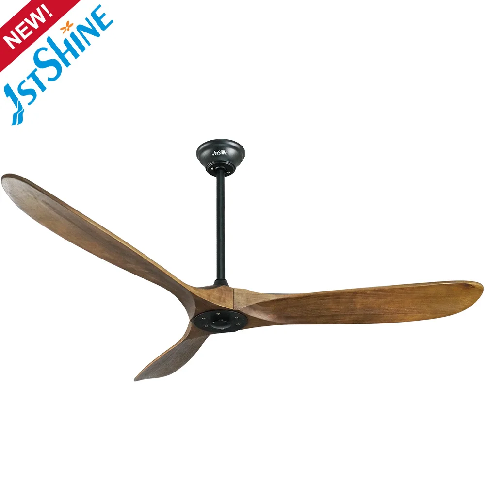  1stshine high quality 30w natural wood blades 60 inch led wooden ceiling fan with