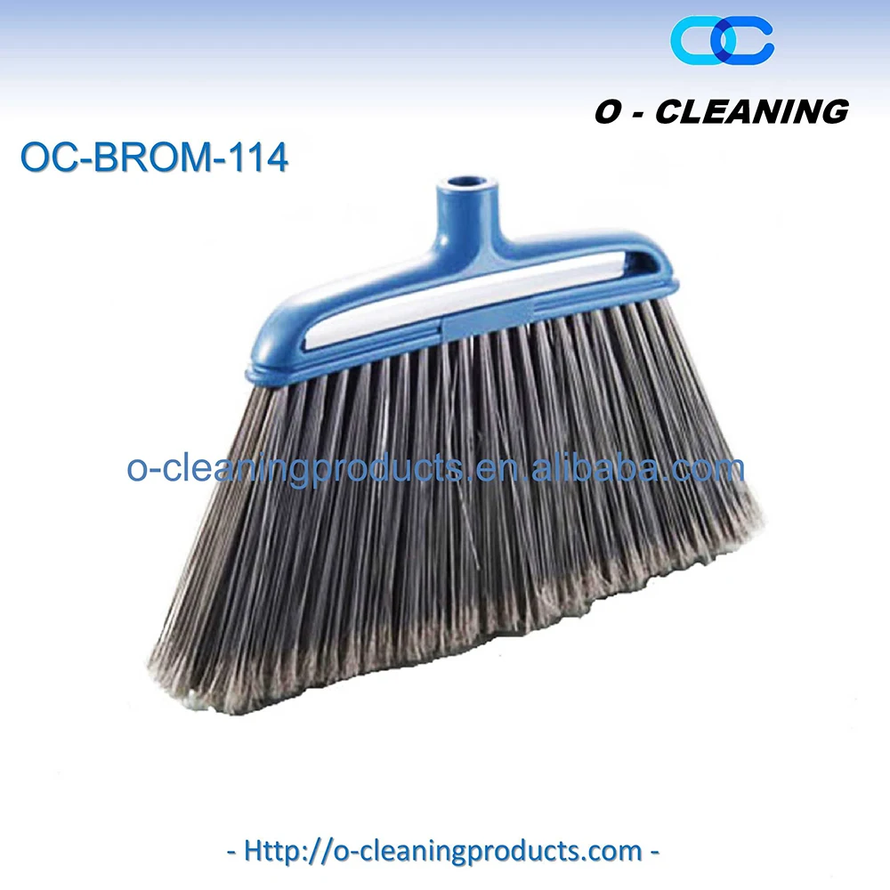 O-Cleaning Household Outdoor Multi-Surface Stiff Floor Scrub Brush Sweeping Broom For Patio Garage Deck Concrete Wood Stone Tile