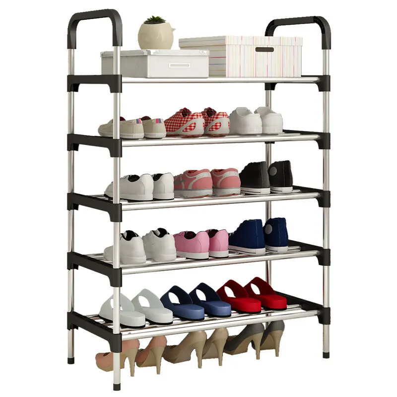 Small shoe shelf simple door home dust proof storage dormitory indoor multi layer shoes cabinet