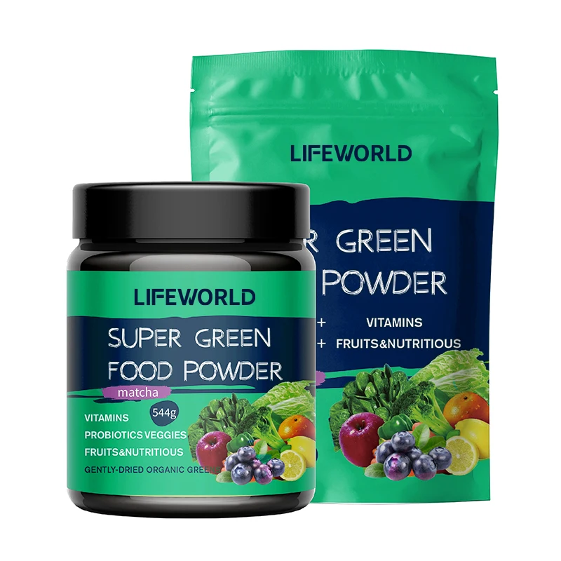 Lifeworld Natural Vegetable Complex Organic Greens Powder Superfood for Immune Support