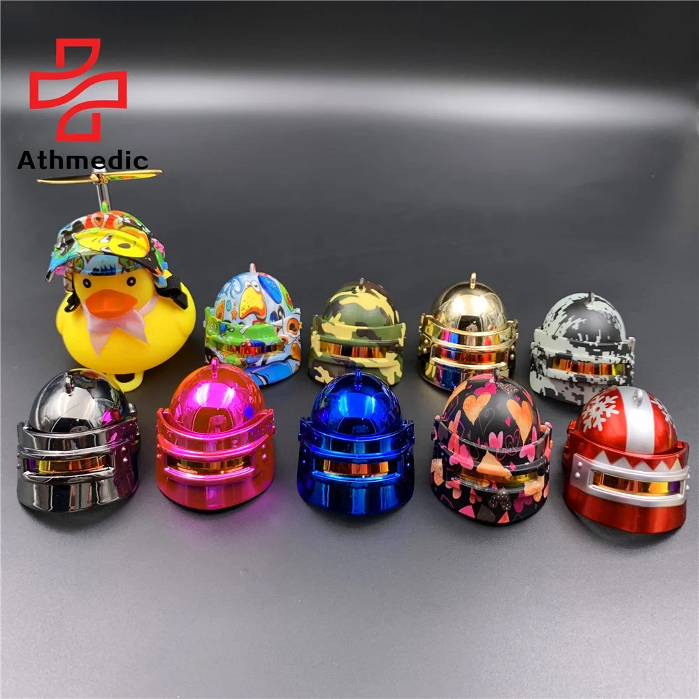 2023 Athmedic promotion gift Bicycle Horn bell Light Small Yellow Duck with Helmet