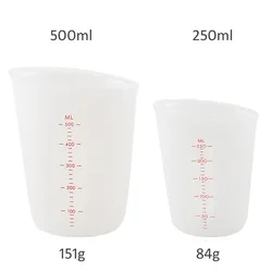 Гибкие термостойкие мерные чашки из пищевого силикона 250 мл (8 унций)/500 мл (16 унций), мерные чашки из эпоксидной смолы
