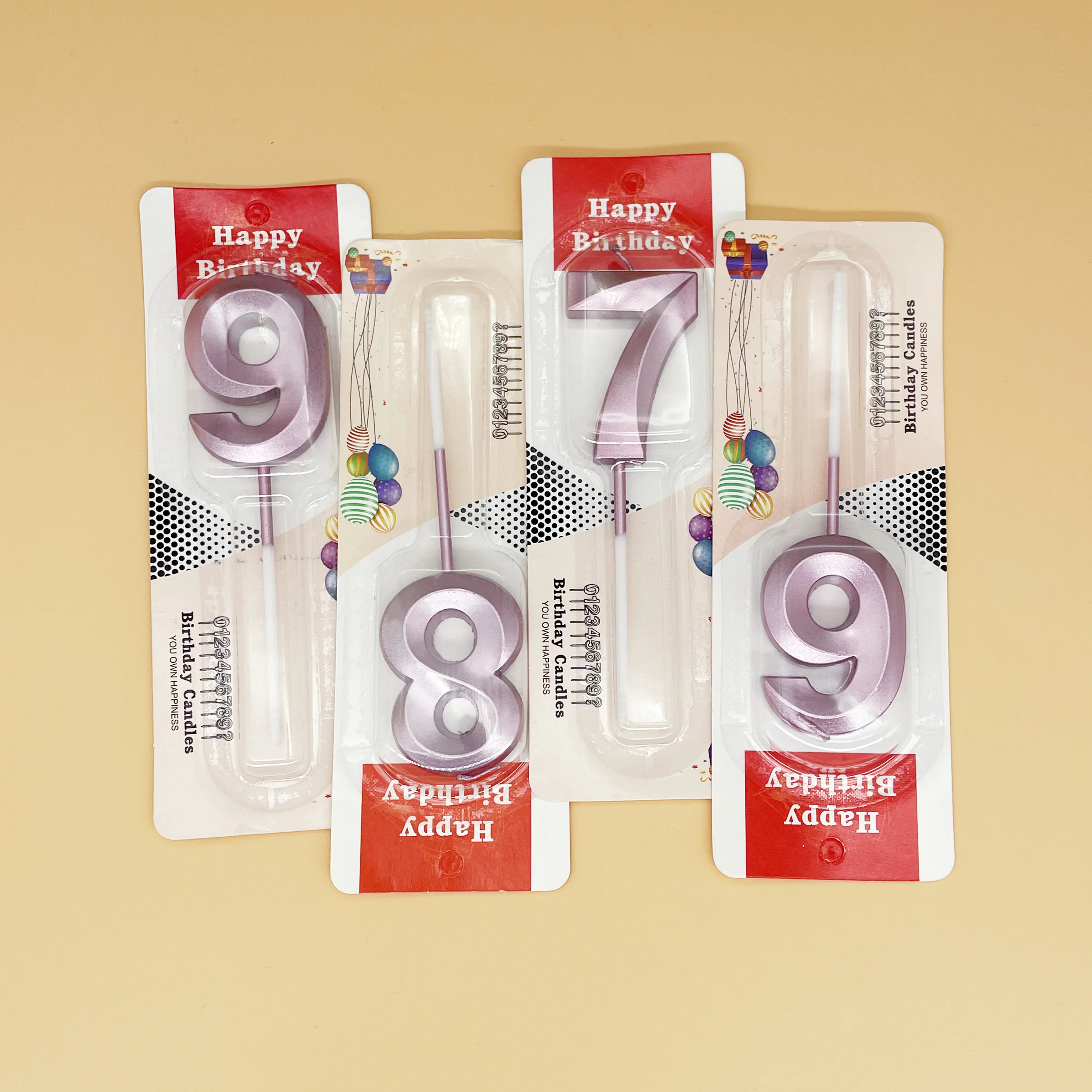 Candela di compleanno Wholesale Festival Celebration Children Adult Creative Party Decoration 3D Gold Number Cake Birthday