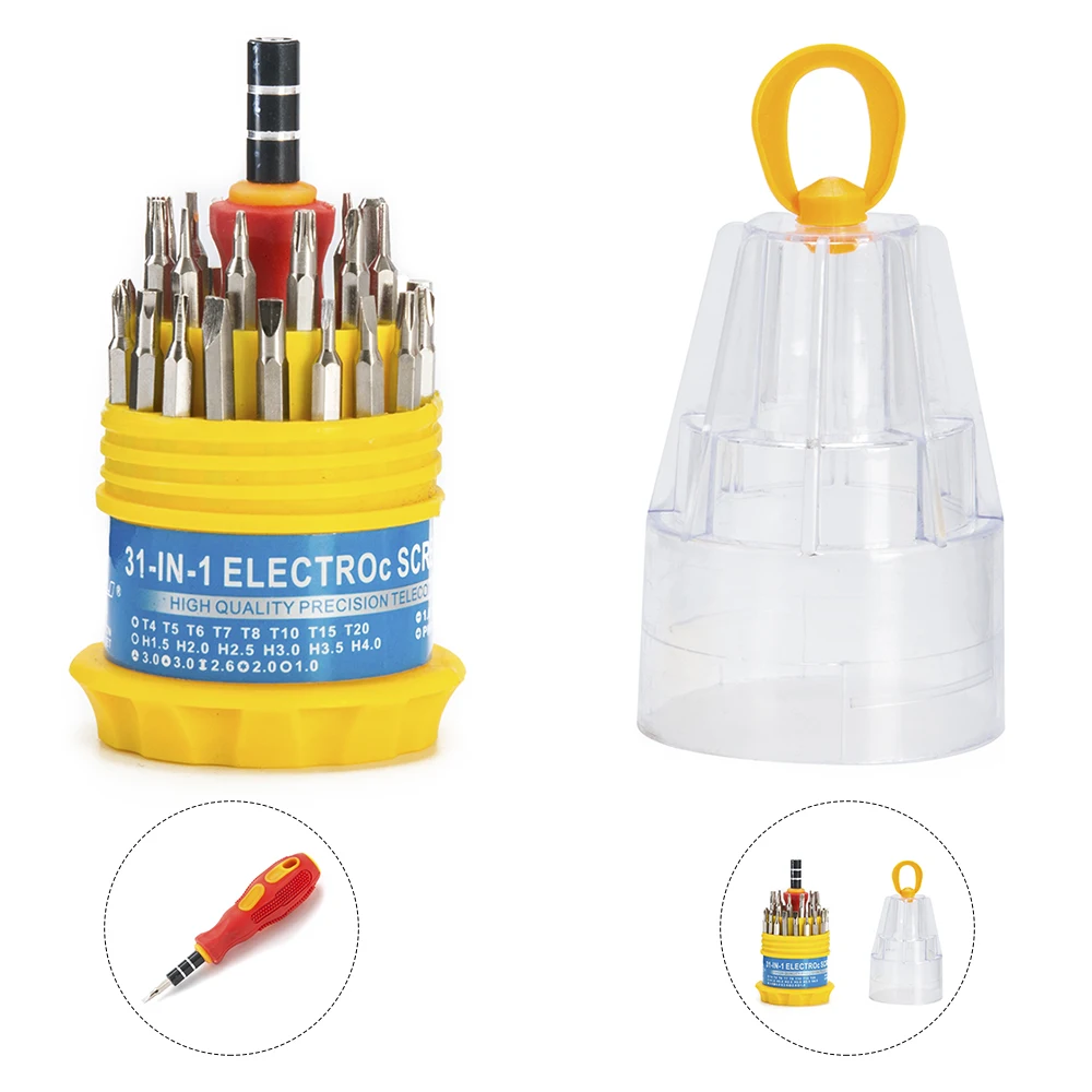 31 in 1 multi household craft mobile cell phone repair magnetic screwdriver set mini precision screwdriver bit set