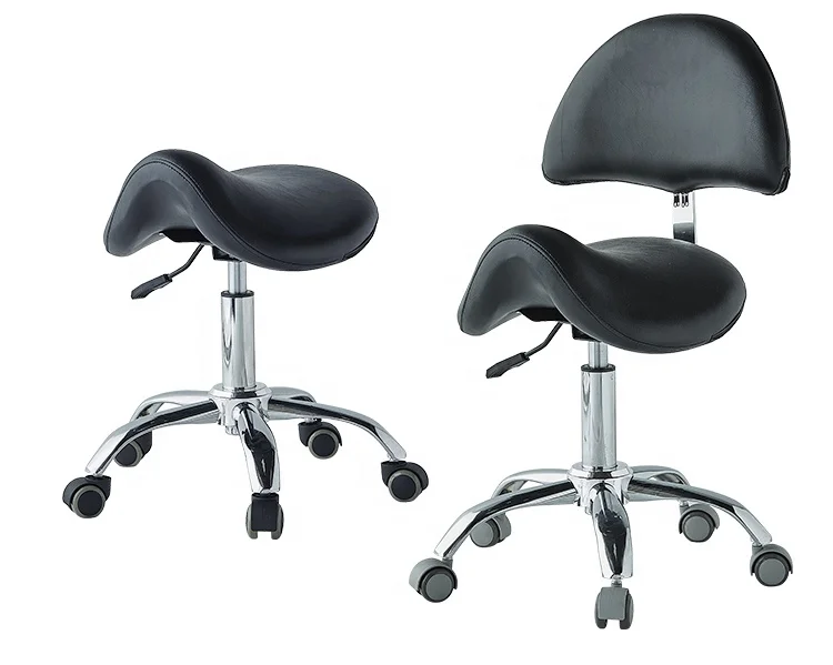 Wholesale Saddle Stool black Seat with Comfortable Back Support
